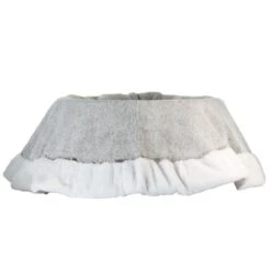 Christmas Tree Faux Fur Skirt - Grey