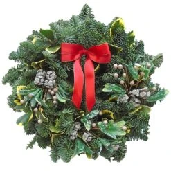 Luxury Natural Christmas Wreath (Enchanted Holly, 10")