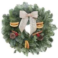 Luxury Natural Christmas Wreath (Natural, 10")