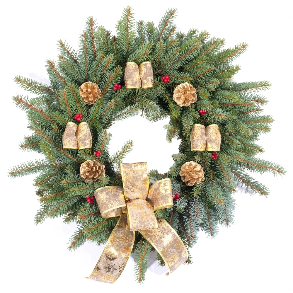 Spruce Christmas Wreath (Gold) 1 Spruce Christmas Wreath (Gold)